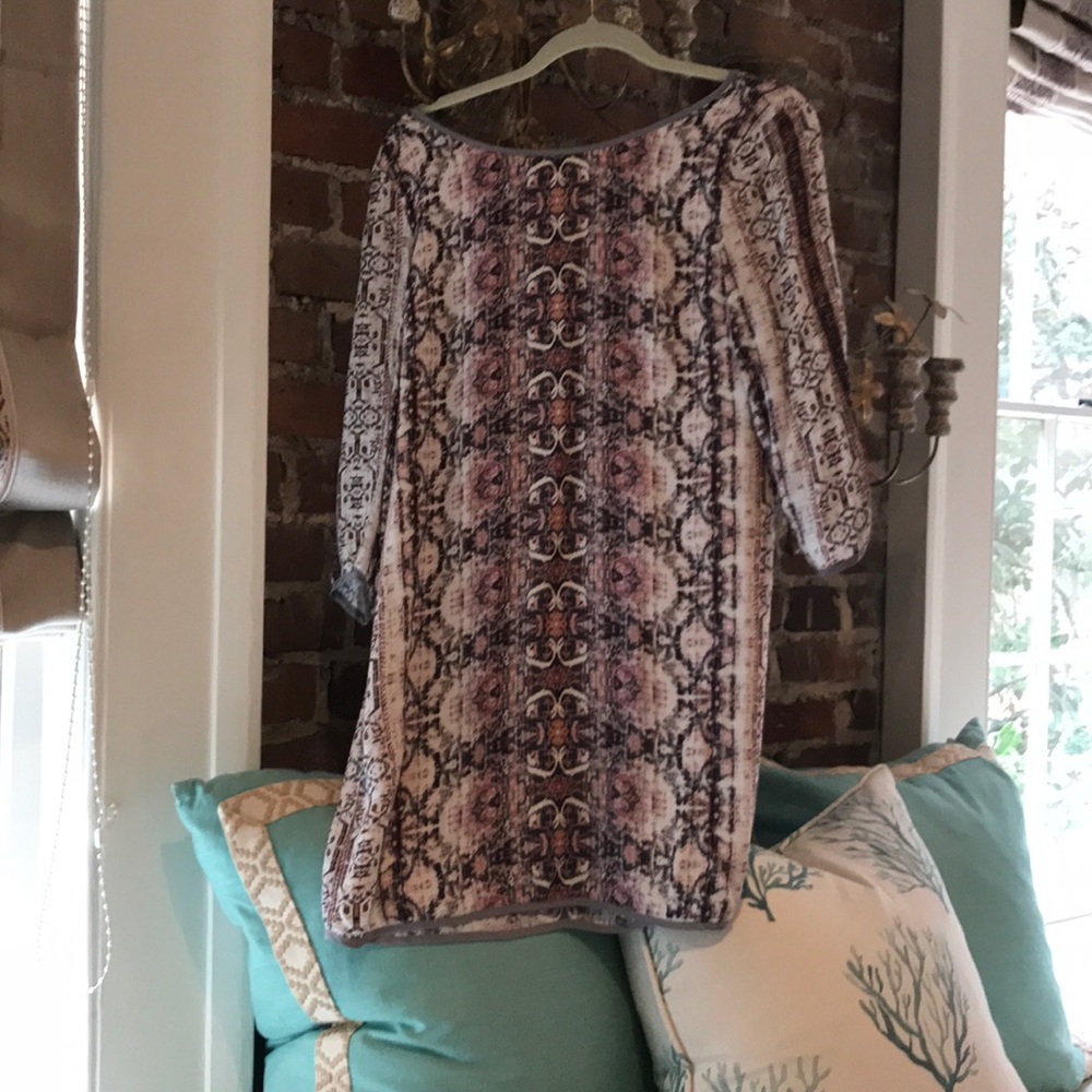 Mosaic Patterned Shift Dress